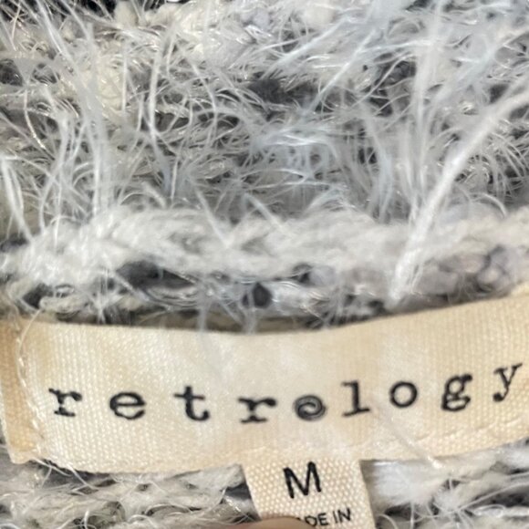 Retrology Fuzzy M Open-Front Cardigan Cozy Knit Soft Casual Layering Casual - Picture 3 of 10